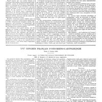 1472 - Page 1462 - Travaux originaux. Faculté de médecine de Paris. Chaire de clinique de la tuberculose. Leçon inaugurale. De la spécialisation en médecine. La phtisiologie est une spécialité. Par M. le professeur Léon Bernard / XVIe Congrès français d'oto-rhino-laryngologie (Paris, 17 octobre 1928). Premier rapport : La paralysie faciale périphérique en otologie