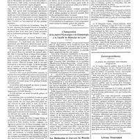 1552 - Page 1542 - Chroniques, variétés et informations. La maladie ou la mort chez les anciens Maoris des Iles Marquises / L'inauguration de la chaire d'hydrologie et de climatologie de la faculté de médecine de Lyon [R. Van der Elst] / La médecine à travers le monde. Allemagne / Écosse / Correspondance. A propos des injections sous-cutanées d'ergotinine [G. Tanret] / Livres nouveaux. Sur la théorie des quanta de lumière, par Al. Proca... (Albert Blanchard, éditeur)...