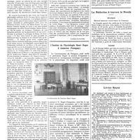 1568 - Page 1558 - Chroniques, variétés et informations. Société française d'histoire de la médecine. Séance du 3 novembre 1928 / L'institut de physiologie Henri Roger à Asuncion (Paraguay) / La médecine à travers le monde. Belgique / Écosse / Livres reçus