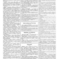 1569 - Page 1559 - Chroniques, variétés et informations. Université de Paris. Clinique médicale Saint-Antoine / Chaire de physique médicale et institut du Radium / Cours libre de cardiologie / Institut de psychologie / Universités de province. Ecole de médecine de Rennes / Hôpitaux et hospices. Asiles de la Seine / Hôpital Cochin / Hospice de Tours / Concours. Internat / Médecin stagiaire de l'assistance médicale / Médecins inspecteurs / Médecin inspecteur du service départemental d'hygiène de la Moselle