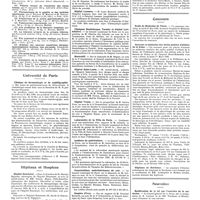 1665 - Page 1655 - Chroniques, variétés et informations. Livres reçus / Université de Paris. Clinique de dermatologie et de syphiligraphie / Hôpitaux et hospices. Hôpital Boucicaut / Hôpital Laennec / Cliniques Baudelocque, Tarnier et hôpital Lariboisière / Maternité / Hôpital Saint-Louis / Hôpital Tenon / Laboratoire de la ville de Paris / Instituts de puériculture / Consultations antivénériennes du soir / Hospice d'Ivry / Fondation Santa-Maria à Cannes / Concours. Ecole de médecine de Tours / Internat en médecine des asiles publics d'aliénés de la Seine / Hôpitaux de Bordeaux / Nouvelles. Modification de la loi sur l'exercice de la médecine