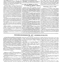 1666 - Page 1656 - Chroniques, variétés et informations. Nouvelles. Commission supérieure des maladies professionnelles / Bureau municipal d'hygiène d'Aix-les-Bains / Analyses de sang / Contre la diphtérie / IIe Congrès international du paludisme / Nécrologie / La remise des diplômes aux élèves de l'institut de médecine coloniale / Hommage à M. Le Noir / Renseignements et communiqués