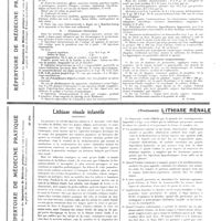 0015 - Page 8 - Répertoire de médecine pratique. Traitement des aortites chroniques / Répertoire de médecine pratique. Lithiase rénale infantile