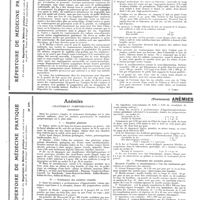0031 - Page 16 - Répertoire de médecine pratique. Vomissements simples des nourrissons / Répertoire de médecine pratique. Anémies