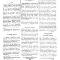 0049 - Page 25 - Revue neurologique (Paris). Austregesilo et Marques. Dystonies / Le progrès médical (Paris). J.-A. Chavany. Le traitement des méningococcies par l'endoprotéine meningococcique / Bulletin médical (Paris). Clément Simon. Ponction lombaire ou ponction sous-occipitale / Marseille médical. H. Roger et P. Siméon. Les polynévrites des tuberculeux : la polynévrite phosphocréosotique / Schweizerische medizinische Wochenschrift (Bâle). O. Hegglin. L'extension et la signification clinique de l'allergie ascaridienne / Bruns' Beiträge zur Klinischen chirurgie. Alius. Sarcome röntgenthérapique / Andler. Pancréatite aiguë et ascaridiose