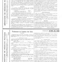 0111 - Page 56 - Répertoire de médecine pratique. Vaccination antidiphtérique préventive / Répertoire de médecine pratique. Traitement de l'asthme des foins