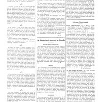 0078 - Page 78 - Chroniques, variétés et informations. C'est l'oxyde de carbone qui intoxique les fumeurs / La médecine à travers le monde. République Argentine / Maroc / Roumanie / Suisse / Livres nouveaux. Précis d'ophtalmologie, par V. Morax, 4e édition refondue... «Collection de précis médicaux» (Masson et Compagnie, éditeurs)... [F. de Lapersonne] / La gaye science du foyer, par soeur Delaage (Librairie d'éducation nationale)