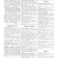0095 - Page 95 - Chroniques, variétés et informations. Livres nouveaux. L'anesthésie en pratique chirurgicale, par Robert Monod... «Collection médecine et chirurgie pratiques» (Masson et Compagnie, édit.) Paris...[Michel Deniker] / Les hôpitaux des Etats-Unis et du Canada. M. Gouachon... (Noirclerc et Fénétrier... Lyon) [M. Martiny] / Université de Paris. Clinique Baudelocque / Conseil supérieur d'hygiène publique / Le conseil de discipline de la Faculté de médecine / Universités de province. Faculté de médecine de Bordeaux / Faculté des sciences de Bordeaux / Faculté de médecine de Strasbourg / Institut d'hydrologie de Clermont-Ferrand / Hôpitaux et hospices. Hôpital Lariboisière / Hôpital Tenon / Hospice national des quinze-vingts / Hôpital intercommunal / Clinique Lubet-Barbon / Concours. Electro-radiologiste des hôpitaux / Oto-rhino-laryngologie / Annexe de l'hôpital Bichat / Hospice national des quinze-vingts / Hôpital-hospice de St-Denis / Dispensaires antituberculeux du Pas-de-Calais / Sanatorium de Montfaucon / Nouvelles. Distinctions honorifiques