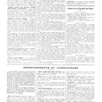 0096 - Page 96 - Chroniques, variétés et informations; Nouvelles. Distinctions honorifiques / Syndicat général des médecins français électrologistes et radiologistes / Musique et poésie à l'hôpital / Commission consultative pour la protection des appellations d'origine / Corps de santé militaire / Nécrologie / Actes de la Faculté de Paris / Renseignements et communiqués