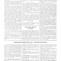0216 - Page 216 - Chroniques, variétés et informations. Nouvelles. Corps de santé militaire / Service de santé de la marine / Nécrologie / Actes de la Faculté de Paris / L'Assemblée générale de l'Umfia / Renseignements et communiqués