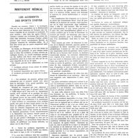 0245 - Page 245 - Travaux originaux. Travail du centre anti-cancéreux de Toulouse (Directeur : Pr. Duguing). Les pyométries après traitement du cancer du col de l'utérus par le radium. Par MM. Guilhem et Gouzy... / Bibliographie / Mouvement médical. Les accidents des sports d'hiver