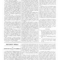 0261 - Page 261 - Travaux originaux. La fièvre de la vallée du Rift. Par Ch. Broquet / Bibliographie / Mouvement médical. La question de la vitamine E