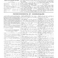 0312 - Page 312 - Chroniques, variétés et informations. Société française de prophylaxie sanitaire et morale / Actes de la Faculté de Paris / Renseignements et communiqués