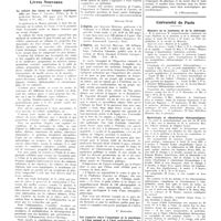 0350 - Page 350 - Chroniques, variétés et informations. Correspondance. A propos de «l'accélération de la croissance des fémurs fracturés chez l'enfant [J. Moreau ; P. Marique] / Livres nouveaux. La culture des tissus en biologie expérimentale, par Emile C. Craciun. Préface de M. le professeur Boussy... (Masson et Compagnie, édit.) [Edourd Peyre] / L'Algérie, par Augustin Bernard... (Librairie Renouard-H, Laurens), Paris / L'Algérie, par Augustin Bernard... Collection coloniale, publiée sous la direction de Henri Gourdon (Librairie Larousse), Paris, 1931 [P. Desfosses] / Les rapports entre l'organique et le psychique à l'état normal et à l'état pathologique, par W. H. Wyss (G. Thieme, Verlag), Leipzig, 1931 [G. d'Heucqueville] / Université de Paris. Histoire de la médecine et de la chirurgie / Hydrologie et climatologie thérapeutiques