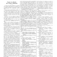 0445 - Page 445 - Chroniques, variétés et informations. Projet de réforme des études médicales