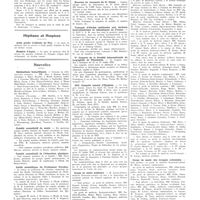 0587 - Page 583 - Chroniques, variétés et informations. Universités de province. Faculté de médecine de Lille / Hôpitaux et hospices. Asile public d'aliénés de Pau / Hospice d'Agen / Nouvelles. Distinctions honorifiques / Comité consultatif de santé / Comité consultatif de l'éducation physique / Jubilé scientifique du Professeur Porcher / Institut scientifique d'hygiène alimentaire / Bourses de vacances du Dr Debat / Voyages d'études médicales aux stations hydrominérales et climatiques de France / Ve congrès de la société internationale de logopédie et phoniatrie / XIXe congrès annuel d'hygiène / Corps de santé militaire / Corps de santé des troupes coloniales
