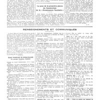 0628 - Page 624 - Chroniques, variétés et informations. Le jubilé scientifique du professeur Ch. Porcher / La pose de la première pierre du sanatorium de la «Renaissance sanitaire» / Renseignements et communiqués