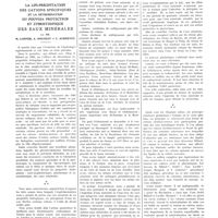 0629 - Page 625 - Travaux originaux. La lipi-précipitation des cations spécifiques et la détermination du pouvoir protecteur et zymosthénique des eaux minérales. Par MM. M. Loeper, A. Mougeot et V. Aubertot