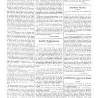 0730 - Page 726 - Chroniques, variétés et informations. Société française d'histoire de la médecine. 5 mars 1932 / Intérêts professionnels / Questions fiscales / La médecine à travers le monde. Écosse