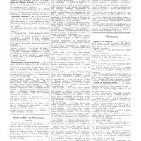 0775 - Page 771 - Chroniques, variétés et informations. Université de Paris. Clinique de la tuberculose, Laënnec / Clinique des maladies cutanées et syphilitiques de l'hôpital St-Louis / Pathologie médicale / Enseignement oto-laryngologique / Travaux pratiques de physiologie / Universités de province. Faculté de médecine de Bordeaux / Concours. Médecin des hôpitaux / Ecole vétérinaies / Ecoles de médecine navale