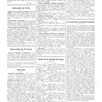 0791 - Page 787 - Chroniques, variétés et informations. Livres nouveaux. Traitement chirurgical de la tuberculose pulmonaire ; technique, indication et résultats, par A. Charrier et E. Loubat... (Masson et Compagnie, éditeurs)... [G. Poix] / Université de Paris. Clinique des maladies mentales et de l'encéphale / Amphithéâtre d'anatomie / Ecole pratique des hautes études / Universités de province. Faculté de médecine de Strasbourg / Nouvelles. Distinctions honorifiques / Médecins parisiens de Paris / Banquet du syndicat des médecins de la Seine / Institut scientifique d'hygiène alimentaire / Congrès de gynécologie / Société d'électro-radiologie du Sud-Ouest / Nécrologie / Actes de la Faculté de Paris / Le centenaire d'Alfred Fournier