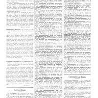 0814 - Page 810 - Chroniques, variétés et informations. Livres nouveaux. Bendien's diagnosis methods for cancer and principles of treatment (Méthodes de Bendien pour le diagnostic du cancer et principes de traitement) (H. K. Lewis and Compagnie, édit.), Londres, 1931 [Robert Clément] / Propedeutica obstetrica, par Arnaldo de Moraes... (Sauer, édit.), Rio-de-Janeiro, 1932 [Henri Vignes] / Traitement chirurgical de la tuberculose osseuse, par Barros Lima... (Imprensa industria), Recife, 1931... [P. Grisel] / Livres reçus / Université de Paris. Conférences médicales / Clinique médicale propédeutique