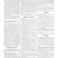 0831 - Page 827 - Chroniques, variétés et informations. Livres nouveaux. Souvenirs d'un médecin-major (1914-1917), par Edouard Laval... (Editions Payot), Paris... / Occlusion intestinale et appendicite, par C. Palios... (Editions médicales N. Maloine), Paris, 1932 [P. Grisel] / Université de Paris. Clinique médicale propédeutique de la Charité / Clinique gynécologique Broca / Hôpitaux et hospices. Hôpital Tenon / Concours. Agrégation / Médecin des hôpitaux / Nouvelles. XVIIe congrès de médecine légale de langue française / Banquet de l'association des externes des hôpitaux de Paris