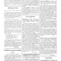 0870 - Page 866 - Chroniques, variétés et informations. Visite à Vichy des élèves du cours de perfectionnement d'hydroclimatologie / Questions fiscales / La médecine à travers le monde. Hongrie / Russie / Livres nouveaux. Gynécologie, par A. Laffont... (Masson et Compagnie, éditeurs)... [Henri Vignes] / Le remaniement nosologique de la dilatation des bronches par l'application systématique du lipiodo-diagnostic, par Poumeau-Delille... (Masson et Compagnie, éditeurs)... [G. Poix] / La guerre aéro-chimique, par L. Izard, J. des Cilleuls et R. Kermarec. Préface du général Niessel... (Charles Lavauzelle et Compagnie, édit.), Paris, 1932... / Conférences cliniques de médecine infantile, par Henri Grenet... (Vigot frères, éditeurs), Paris, 1931... [G. Schreiber] / Livres reçus