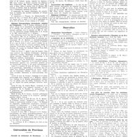 0871 - Page 867 - Chroniques, variétés et informations. Université de Paris. Hygiène et clinique de la première enfance / Clinique thérapeutique chirurgicale (hôpital de Vaugirard) / Universités de province. Faculté de médecine de Bordeaux / Concours. Médecin des hôpitaux / Accoucheur des hôpitaux / Hôpitaux d'Orléans / Nouvelles. Distinctions honorifiques / L'exercice de la médecine / Réunion internationale d'hygiène et de prophylaxie mentale / Société scientifique d'hygiène alimentaire / L'echiquier-médical / Les prix de journée dans les établissements hospitaliers / Voyage médical international dans les Alpes