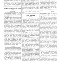 0889 - Page 881 - Chroniques, variétés et informations. Questions fiscales / La médecine à travers le monde. États-Unis / Roumanie / Suisse / Livres nouveaux. Eléments de chirurgie, par Lecercle... (Masson et Compagnie, édit.), Paris, 1932... [P. Desfosses] / Electrocardiographie clinique, par Pierre-Noel Deschamps. Préface de M. le professeur A. Clerc... (Masson et Compagnie, éditeurs), 1932... [A. Ravina] / Pathologie de la bouche et des dents, par le Dr Ch. Ruppe, 6e édition. I. Pathologie de la bouche, par Charles Ruppe... (Librairie J.-B. Baillière et fils)...