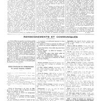 0892 - Page 884 - Chroniques, variétés et informations. Nouvelles. Conférences de l'hôtel Chambon / Renseignements et communiqués