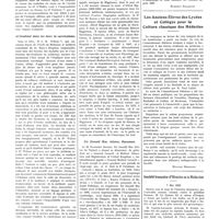 0928 - Page 920 - Chroniques, variétés et informations. Lettre d'Angleterre. Centenaires / Les anciens élèves des lycées et collèges pour la culture classique des médecins / Société française d'histoire de la médecine. 7 mai 1932