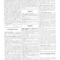 0951 - Page 939 - Chroniques, variétés et informations. Livres nouveaux. La protection contre le danger aéro-chimique ; rôle des infirmières, secouristes et assistantes du devoir national, par Jacques Parisot... et A. Ardisson... Edité par la société de secours aux blessés militaires, comité de Nancy 1931 [Paul Desfosses] / Université de Paris. Faculté de médecine / Clinique médicale propédeutique de la charité / Cliniques des maladies de l'enfance / Concours. Ecole de médecine de Grenoble / Sanatorium de Labruyère / Nouvelles. Office international de documentation de médecine militaire / Banquet médical d'action française / 25e voyage d'études médicales / Voyage médical en autocar / Actes de la Faculté de Paris