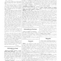 0975 - Page 963 - Chroniques, variétés et informations. Livres nouveaux. Les troubles du sommeil : hypersomnies, insomnies, parasomnies, par H. Roger... (Masson et Compagnie, éditeurs), Paris, 1932... [G. Roussy] / Université de Paris. Clinique des maladies cutanées et syphilitiques, hôpital Saint-Louis / Amphithéâtre d'anatomie / Amphithéâtre des hôpitaux / Elèves ayant reçus le diplôme à l'Institut d'hygiène / Sorbonne / Universités de province. Faculté de médecine de Strasbourg / Concours. Clinicat / Bureau municipal d'hygiène de Mostaganem / Bureau municipal d'hygiène de Constantine / Hospices civils de Dieppe / Nouvelles. Société amicale des médecins alsaciens / Comité national de l'enfance