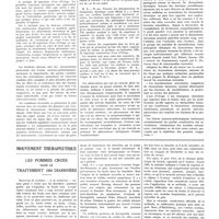 1016 - Page 1004 - Travaux originaux. Traitement du rhumatisme chronique par les injections intratissulaires d'eau d'uriage à son émergence. Par F. Teulon-Valio / Mouvement thérapeutique. Les pommes crues dans le traitement des diarrhées