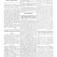 1037 - Page 1025 - Chroniques, variétés et informations. La lutte contre les fumées / Intérêts professionnels / La médecine à travers le monde / Pologne / Yougoslavie / Livres nouveaux. Le glycogène dans le développement des tumeurs, des tissus normaux et des êtres organisés. Physiologie normale et pathologique, par A. Brault... (Masson et Compagnie) [P. Lereboullet] / Précis de technique opératoire, par les prosecteurs de la Faculté de Paris : Chirurgie du thorax et du membre supérieur, par A. Schwartz et G. Métivet... (Masson et Compagnie, édit., Paris), 1932 [J. Sénèque] / L'hérédo-syphilis en clinique et thérapeutique, par J. Hutinel et A. Linossier-Ardoin... (Monographies de pédiatrie et de puériculture, Gautier-Villars et Compagnie, éditeurs)...