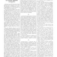 1099 - Page 1087 - Chroniques, variétés et informations. Les journées médicales de Bruxelles