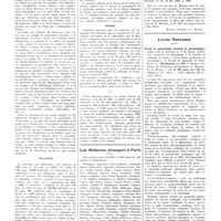 1102 - Page 1090 - Chroniques, variétés et informations. La médecine à travers le monde. Écosse / Hollande / Pologne / Russie / Les médecins étrangers à Paris / Correspondance. Réponse à la lettre de M. Pierre Mauriac (La Presse médicale, n° 46, 8 juin 1932, p. 921, à propos de l'article de MM. Garnier et Marek sur un phénomène d'accoutumance dans l'intoxication expérimentale par le nitrate d'urane (La Presse médicale, n° 42, 25 mai 1932, p. 829) [Marcel Garnier et J. Marek] / Livres nouveaux. Traité de physiologie normale et pathologique, publié sous la direction de G.-H. Roger... et Léon Binet... Tome VI : Circulation, par MM. J. Demoor, Ph. Fabre, H. Frédéricq, H. Hermann, P. Mathieu, H. de Waele... (Masson et Compagnie, édit.)...