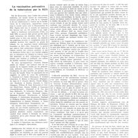 1139 - Page 1127 - Chroniques, variétés et informations. La vaccination préventive de la tuberculose par le BCG