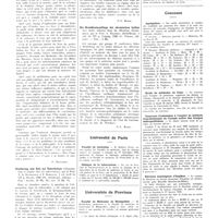 1142 - Page 1130 - Chroniques, variétés et informations. Livres nouveaux. Les poissons et le monde vivant des eaux, par Louis Roule... (Librairie Delagrace), Paris, 1932. [P. Desfosses] / Ernâhrung und Diät bei tuberkulose (Alimentation et régime chez les tuberculeux), par le Prof. X. A. Bagmeister et P. Rehfeldt... Dresde, 1932 (Th. Steinkopff, éditeur)... [P.-L. Marie] / Die Krankheitsanfânge bei chronischen Leiden (Les stades initiaux dans les affections chroniques), par le Prof A. Fraenkel (Heidelberg)... Leipzig, 1932 (G. Thieme, éditeur)... [P.-L. Marie] / Université de Paris. Faculté de médecine / Clinique de la tuberculose / Universités de province. Faculté de médecine de Montpellier / Hôpitaux de Lyon / Concours. Agrégation / Ecole de médecine de Caen / Concours d'admission à l'emploi de médecin sous-lieutenant de l'armée active des troupes métropolitaines / Bureaux municipaux d'hygiène