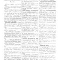 1143 - Page 1131 - Chroniques, variétés et informations. Concours. Bureaux municipaux d'hygiène / Nouvelles. Distinctions honorifiques / Pour l'exercice de la médecine / Bourses familiales du corps médical créées par M. Roussel / Commission départementale de défense passive contre les attaques aériennes / Commissions départementales de classement des établissements / Conseil supérieur de l'élevage / Règlement sur le service de santé à l'intérieur / Commission consultative des officiers de réserve / Assistance médicale gratuite / Congrès de chirurgie réparatrice, plastique et esthétique / Clôture de la «Semaine de défense sociale contre le cancer» / XXVe voyage d'études médicales / Corps de santé militaire