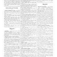 1167 - Page 1155 - Chroniques, variétés et informations. Université de Paris. Travaux pratiques de chimie / Universités de province. Faculté de médecine de Lyon / Concours. Agrégation / Concours d'assistant d'électro-radiologie / Hospice du Mans / Service médical à Rennes / Bureau municipal d'hygiène de Bègles / Nouvelles. Distinctions honorifiques / Asile Sainte-Anne / Société de chirurgie de Marseille / Société de l'Hôtel Chambon