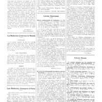 1246 - Page 1234 - Chroniques, variétés et informations. Les croyances païennes des Fangs et leurs relations avec la médecine / La médecine à travers le monde. États-Unis / Iles Philippines / Russie / Les médecins étrangers à Paris / Livres nouveaux. Morale professionnelle de l'infirmière, par Mlle Chaptal, avec préface de M. H. Barthélémy, membre de l'Institut... (A. Poinat, édit.) [Raymond Letulle] / Die Arten der Schlaganfalle des Gehirns und ihre Entstefung (Les diverses sortes d'apoplexie cérébrale et leur pathogénie), par Ph. Schwartz... Berlin, 1930. (Julius Springer, éditeur)... [P.-L. Marie] / Livres reçus