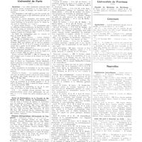 1247 - Page 1235 - Chroniques, variétés et informations. Livres reçus / Université de Paris. Examens / Ecole de puériculture de la Faculté de médecine de Paris (Cours de puériculture) / Clinique thérapeutique chirurgicale de Vaugirard / Universités de province. Faculté de médecine de Bordeaux / Concours. Agrégation / Nouvelles. Distinctions honorifiques / Liste des prix à décerner en 1932