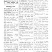 1279 - Page 1267 - Chroniques, variétés et informations. Livres reçus / Université de Paris. Faculté de médecine / Faculté de médecine / Clinique de la tuberculose / Val-de-Grâce / Universités de province. Faculté de médecine d'Aix-Marseille / Nouvelles. Ministère de la santé publique / L'examen des candidats aux fonctions de médecin sanitaire maritime