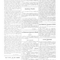 1406 - Page 1394 - Chroniques, variétés et informations. La cure de sports / La T.S.F. et les sourds / Questions fiscales / La médecine à travers le monde. Hongrie / Indes Anglaises / Russie / Les médecins étrangers à Paris / Livres nouveaux. Le service de santé en campagne... [Charles Lavauzelle et Compagnie, éditeurs], Paris... / Annuaire médical Palissier, édition 1932... (Editions Palissier, 14, rue Carpeaux, Paris)