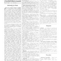 1439 - Page 1427 - Chroniques, variétés et informations. Livres reçus / Université de Paris. Clinique des maladies cutanées et syphilitiques / Clinique thérapeutique chirurgicale / Histologie / Physiologie / Hôpitaux et hospices. Hôpital Lariboisière / Hôpital-hospice de Saint-Germain-en-Laye / Concours. Externat / Ecole annexe de médecine navale de Brest / Nouvelles. Distinctions honorifiques / XXIIe congrès français de médecine