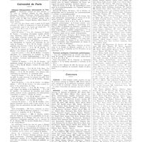 1535 - Page 1523 - Chroniques, variétés et informations. Livres reçus / Université de Paris. Clinique thérapeutique chirurgicale de Vaugirard / Travaux pratiques d'anatomie pathologique / Concours. Adjuvat / Internat