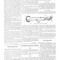 1556 - Page 1544 - Chroniques, variétés et informations. L'inaptitude physique au lycée / Appareils nouveaux. Appareil réducteur pour fractures de jambe / La médecine à travers le monde. Chine / Cuba / États-Unis / La Martinique / Livres nouveaux. Manuel pratique de dermatologie, par A. Desaux... et A. Boutelier..., avec la collaboration de Pierre Brocq... Paris 1932 (Masson et Compagnie, éditeurs)...