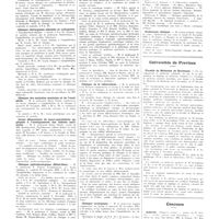1615 - Page 1603 - Chroniques, variétés et informations. Université de Paris. Clinique chirurgicale / Clinique chirurgicale infantile et orthopédie / Clinique des maladies mentales et de l'encéphale / Cours élémentaire de neuro-psychiatrie appliquée à l'enseignement des enfants anormaux / Clinique ophtalmologique (Hôtel-Dieu) / Clinique de la tuberculose / Clinique urologique / Pathologie expérimentale et comparée / Radiologie clinique / Universités de province. Faculté de médecine de Bordeaux / Concours. Adjuvat / Prix Filloux